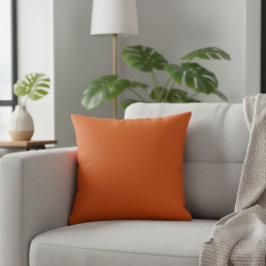 Solid Orange Cushion for Autumn Decorations クッション