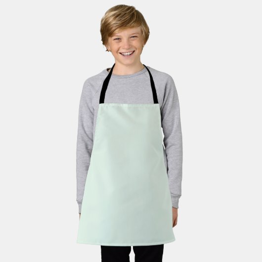 Solid Pale Mint Green Apron エプロン (着用した状態)