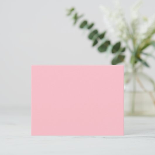 Solid Pink Post Card Personalized Greeting Design ポストカード (スタンド正面)