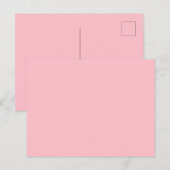 Solid Pink Post Card Personalized Greeting Design ポストカード (正面/裏面)