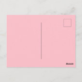 Solid Pink Post Card Personalized Greeting Design ポストカード (裏面)