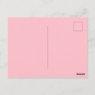 Solid Pink Post Card Personalized Greeting Design ポストカード