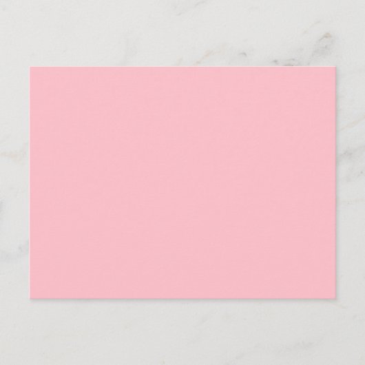 Solid Pink Post Card Personalized Greeting Design ポストカード (正面)