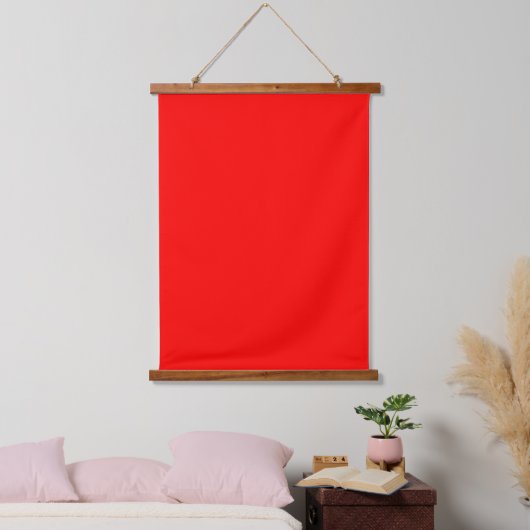 Solid Red 26"x36" Vertical 吊り下げ型タペストリー (寝室)