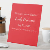 Solid Red Background  台座サイン (インサイチュ)