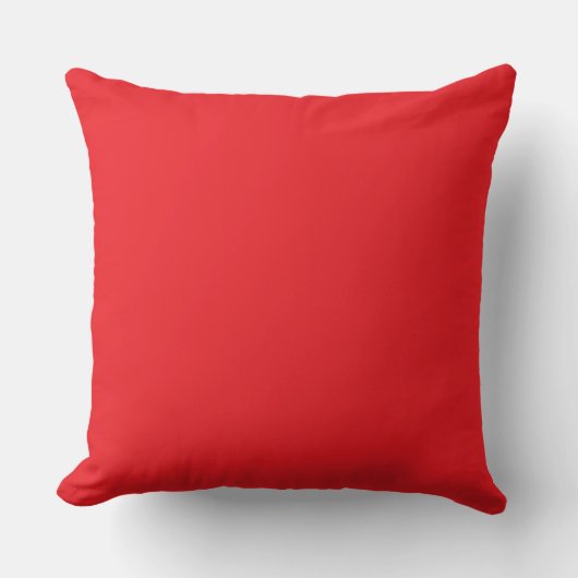 Solid Red Throw Pillow クッション (正面)