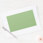 Solid Sage Green Rectangle Stickers 長方形シール (封筒)