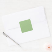 Solid Sage Green Square Stickers スクエアシール (封筒)