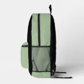 Solid Sage Green with Name プリントバックパック (右)
