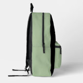 Solid Sage Green with Name プリントバックパック (左)