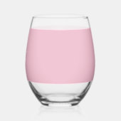 Solid Soft Blush Pink Glass ステムなしワイングラス (右)