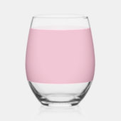 Solid Soft Blush Pink Glass ステムなしワイングラス (左)