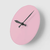 Solid Soft Blush Pink Wall Clock ラウンド壁時計 (傾斜)