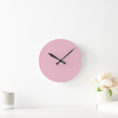 Solid Soft Blush Pink Wall Clock ラウンド壁時計 (ホーム)