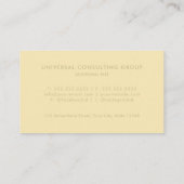 Solid Soft Light Banana Cream Yellow Color 名刺 (裏面)