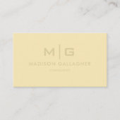 Solid Soft Light Banana Cream Yellow Color 名刺 (正面)