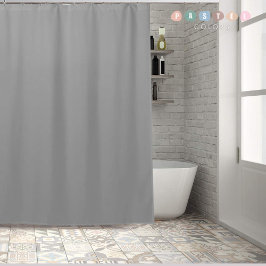 Solid Soft Light Gray Pastel Steel Grey Color シャワーカーテン
