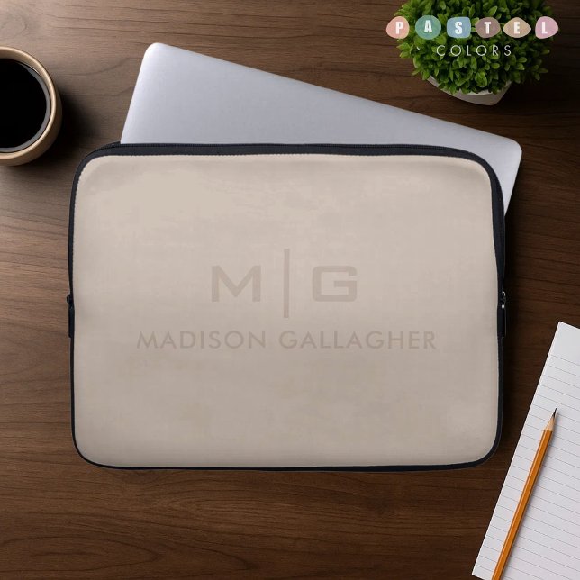 Solid Soft Light Paste Tan Beige Brown Color ラップトップスリーブ (Solid Soft Light Paste Tan Beige Brown Color Laptop Sleeve
)