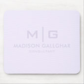 Solid Soft Light Pastel Lavender Purple Color マウスパッド (正面)