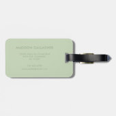 Solid Soft Light Pastel Sage Moss Green Color  ラゲッジタグ (裏面横)