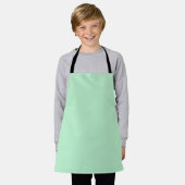 Solid Soft Mint Green Apron エプロン (着用した状態)
