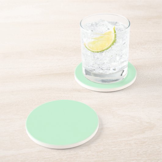 Solid Soft Mint Green Coaster コースター (側面)