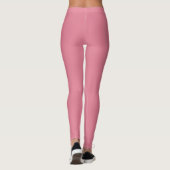 Solid Soft Pastel Pink Leggings Minimalist Athleis レギンス (裏面)