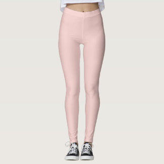 Solid Soft Pastel Pink Leggings Minimalist Athleis レギンス