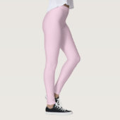 Solid Soft Pastel Pink Leggings Minimalist Athleis レギンス (右)