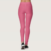 Solid Soft Pastel Pink Leggings Minimalist Athleis レギンス (裏面)