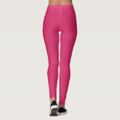 Solid Soft Pastel Pink Leggings Minimalist Athleis レギンス (裏面)