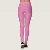 Solid Soft Pastel Pink Leggings Minimalist Athleis レギンス (裏面)