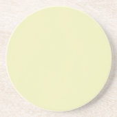 Solid Soft Pastel Yellow Coaster コースター (正面)