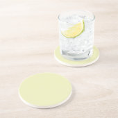 Solid Soft Pastel Yellow Coaster コースター (側面)