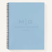 Solid Soft Sky Light Pastel Baby Blue Color ノートブック (正面)