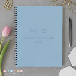 Solid Soft Sky Light Pastel Baby Blue Color ノートブック