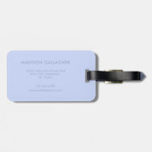 Solid Soft Sky Light Pastel Baby Blue Color ラゲッジタグ (裏面横)