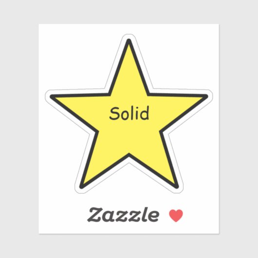 Solid Star Sticker – Funny Minimal Sticker シール (シート)