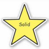 Solid Star Sticker – Funny Minimal Sticker シール (正面)