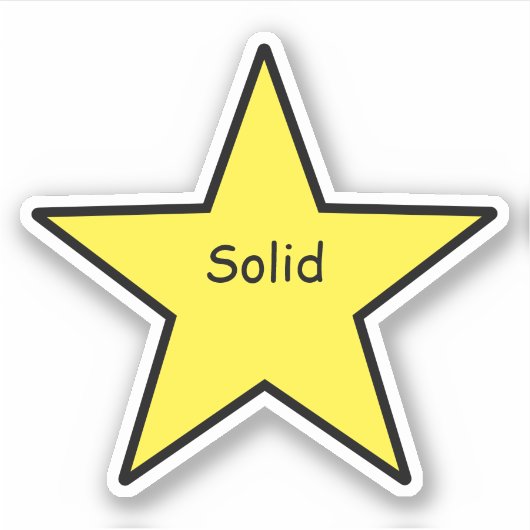 Solid Star Sticker – Funny Minimal Sticker シール (正面)