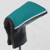 Solid Teal Minimalist Modern Golf Club Head Cover ゴルフヘッドカバー (3/4 正面)