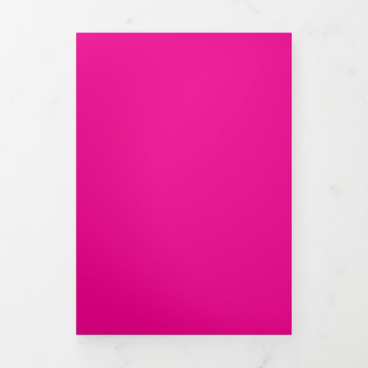 Solid Vibrant Magenta bg | Bold Modern Look 三つ折り招待状 (カバー)