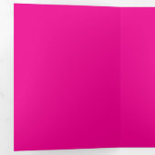 Solid Vibrant Magenta bg | Bold Modern Look 三つ折り招待状 (内部最初)