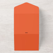 Solid Vibrant Orange Background | Bold Warm Design オールインワン招待状 (外側)