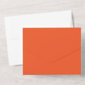 Solid Vibrant Orange Background | Bold Warm Design オールインワン招待状 (裏面)
