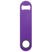 Solid Violet Bottle Opener Custom Text Bar Key Gif スピード栓抜き (正面)