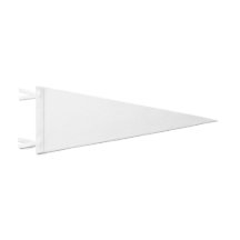 Solid White Pennant Flag Perfect for Sports Events