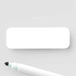 Solid white plain simple elegant blank dry erase 名札