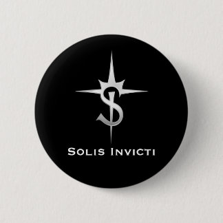 Solis Invictiのバッジ(文字と、銀製) 缶バッジ