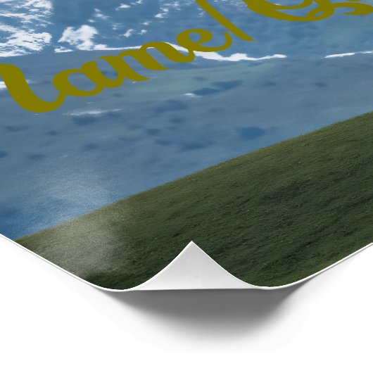 Solitary Blossoming Tree and Snowy Mountains ポスター (コーナー)